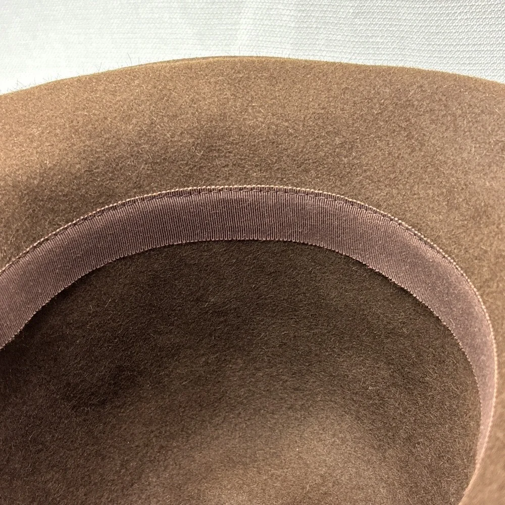 Vintage‎ 80s Hat Jeanne Marie Women's Wool Felt Brown Church Derby Kathy Retro